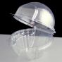CLEAR OVAL HINGED CONTAINER 1000CC (V514)
