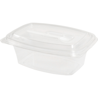 salad container with lid and fork