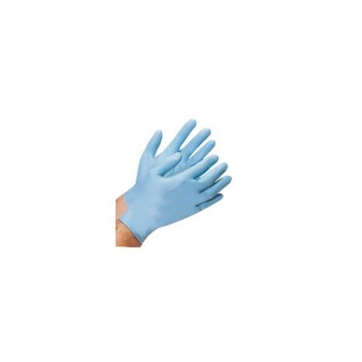 nitrile gloves blue powder free